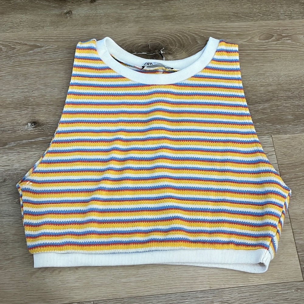 Zara striped knit top